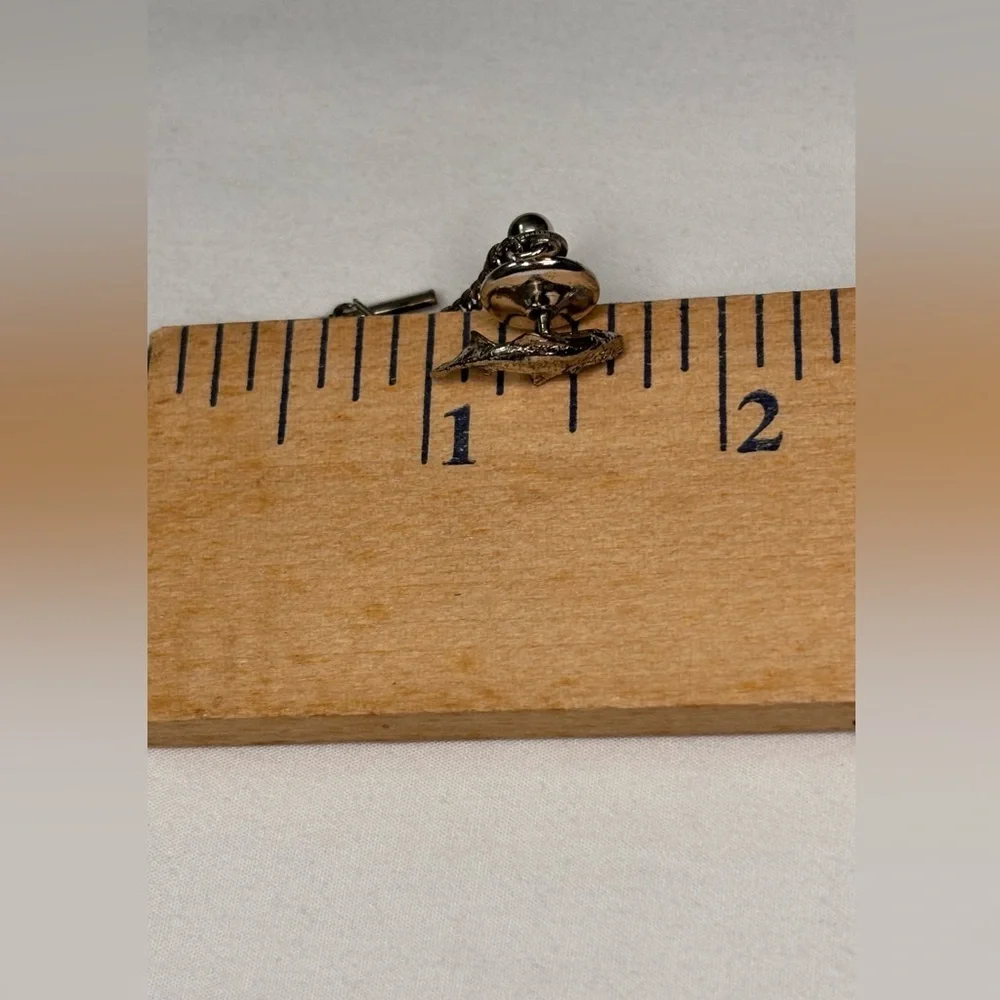 Vintage Silver Fish Tie Tack
